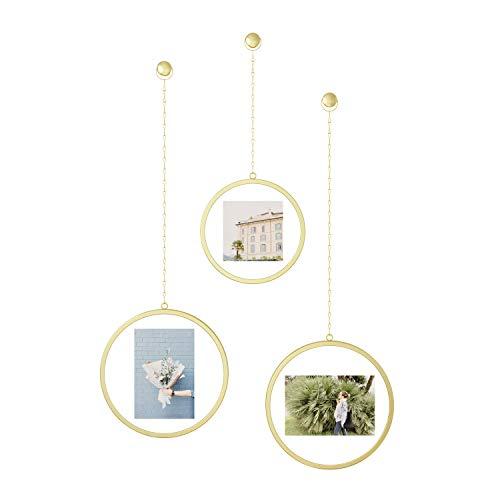 Umbra Fotochain Picture Frames, Photo Display Wall Decor, Matte Brass