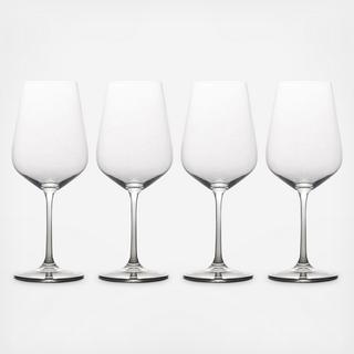 Gianna Ombre Red Wine Stemware Glass, Set of 4