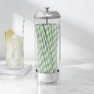 Glass Straw Dispenser with Straws