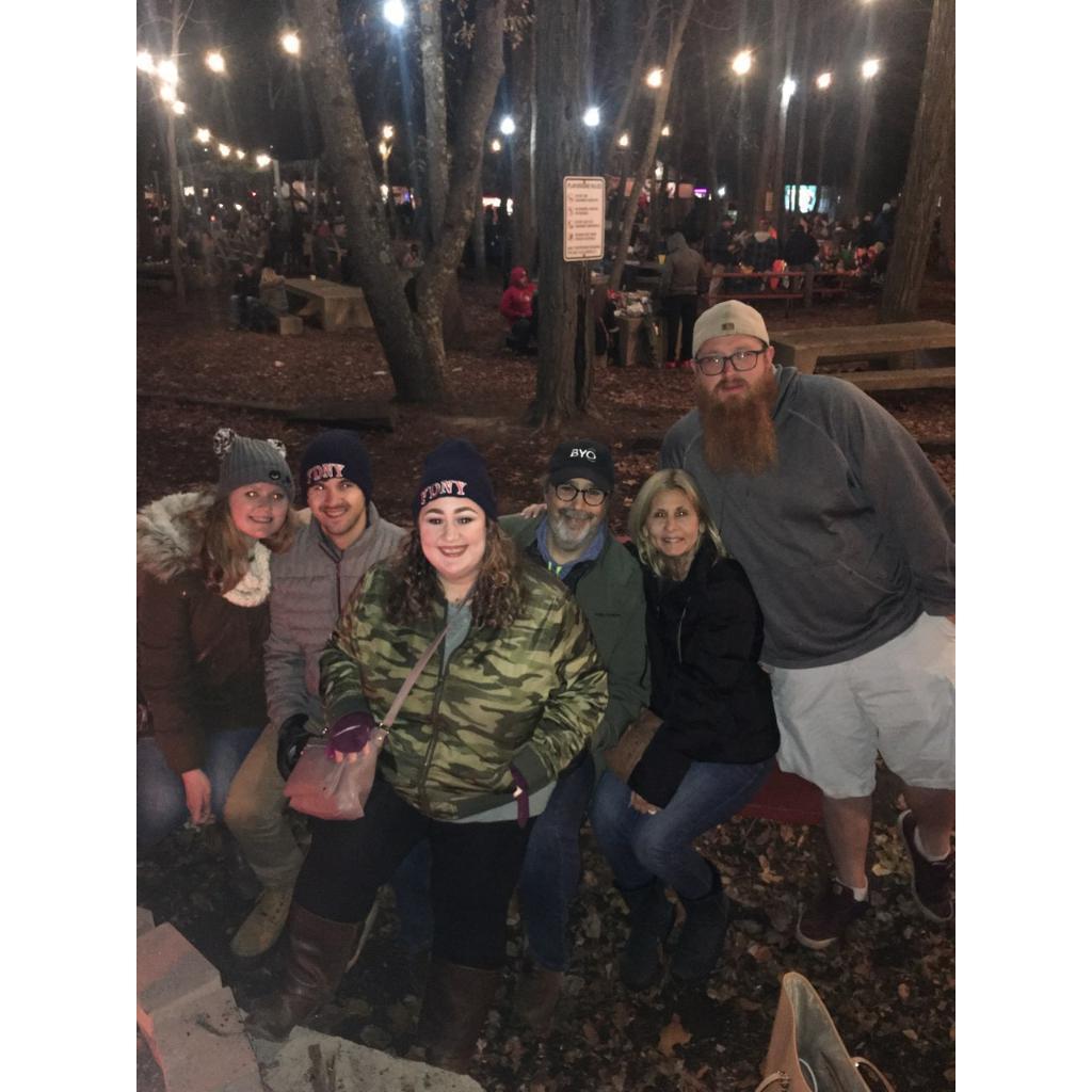 fun around the fire pit with family at Laurita Winery