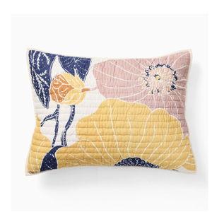 Poppy Floral Stitch Shams Dark Horseradish · Standard Sham