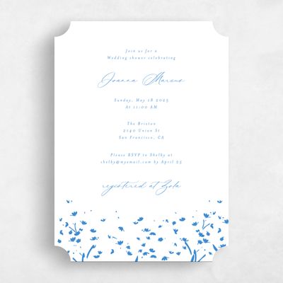 Blue Ticket Wedding Wedding Shower Invitation - Regal