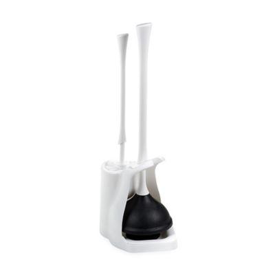 Casabella® Bowl Brush and Plunger Combo Set in White