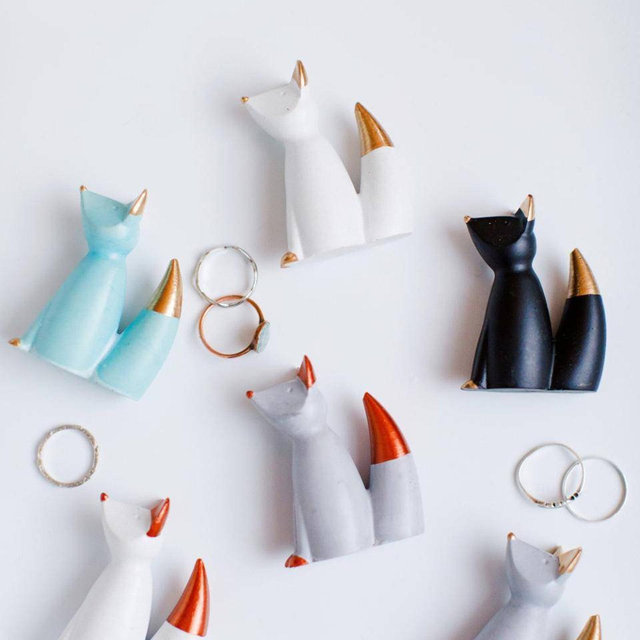 MADE TO ORDER Fox Ring Holder, Fox Decor,...