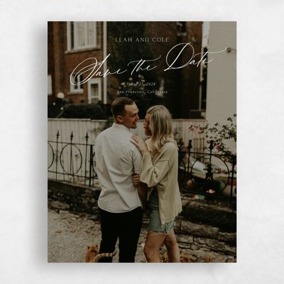White Wedding Save the Date - Wildbloom Photo