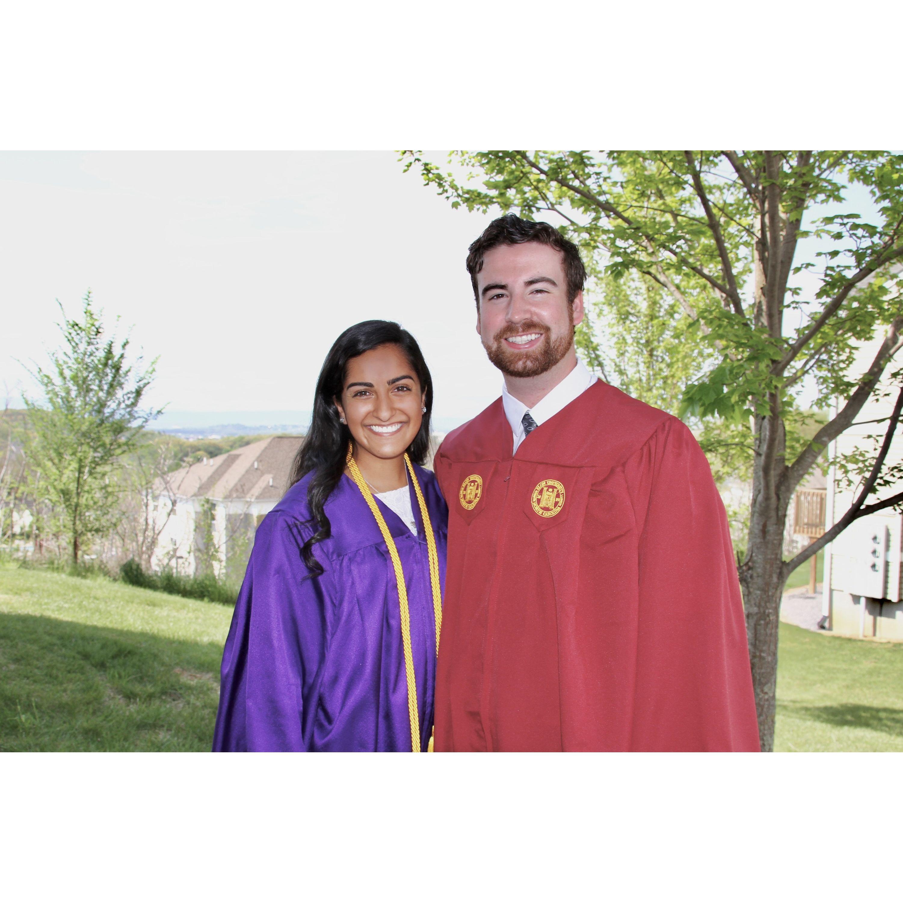 2018 - Chris graduated from Elon University & Jessica graduated from James Madison University