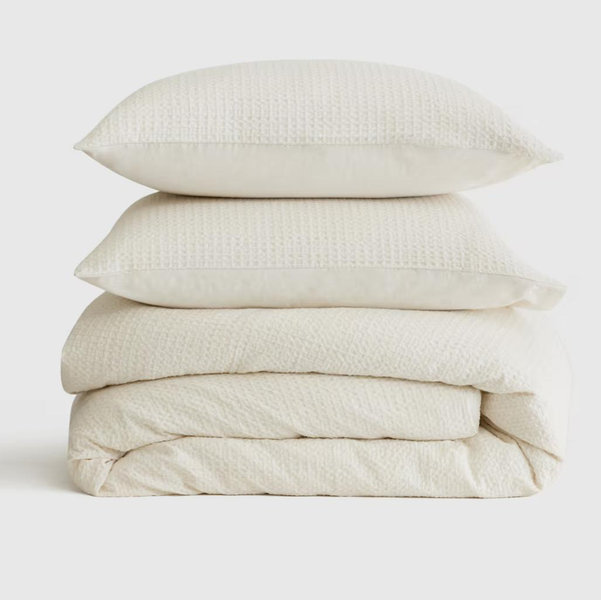 Organic Luxe Honeycomb Duvet Cover Set