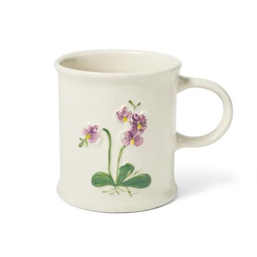 Sur La Table Embossed Floral Mug - Orchid