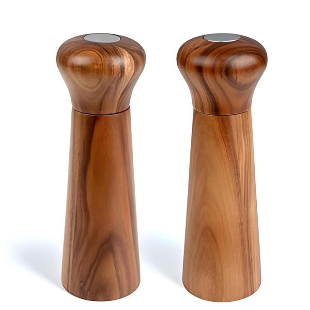 Wooden Salt and Pepper Grinder Set, Pepper Grinder Pepper Mill with Adjustable Coarseness,Acacia Wood Pepper Grinder Manual, Salt and Pepper shakers Tableware Gifts