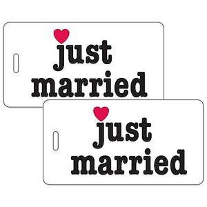 Just Married 2-Piece Bag Tag Gift Set