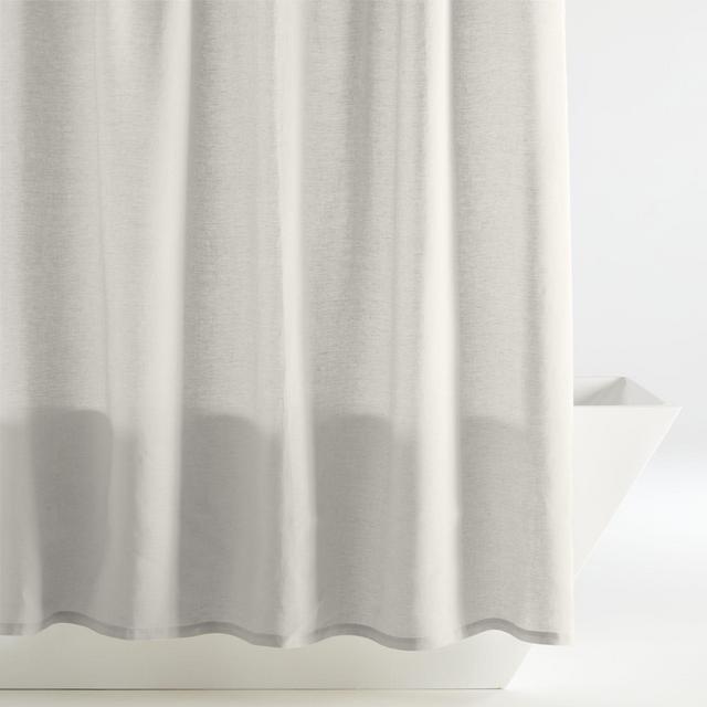 EuroFlax Linen Pebble Grey Shower Curtain
