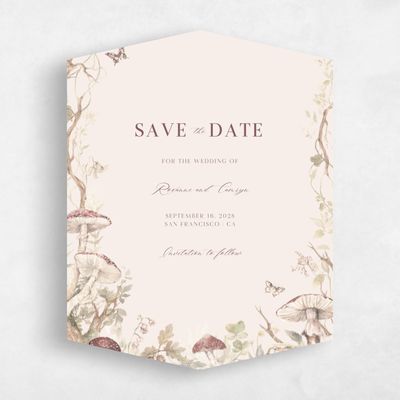 Beige Diamond Wedding Save the Date - Eden Portrait