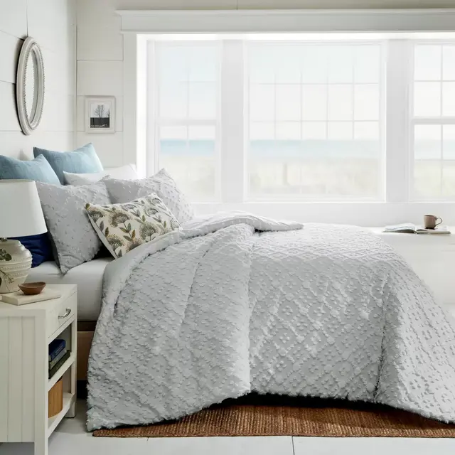 Bee & Willow™ Home Woven Diamonds 3-Piece Full/Queen Comforter Set in Grey