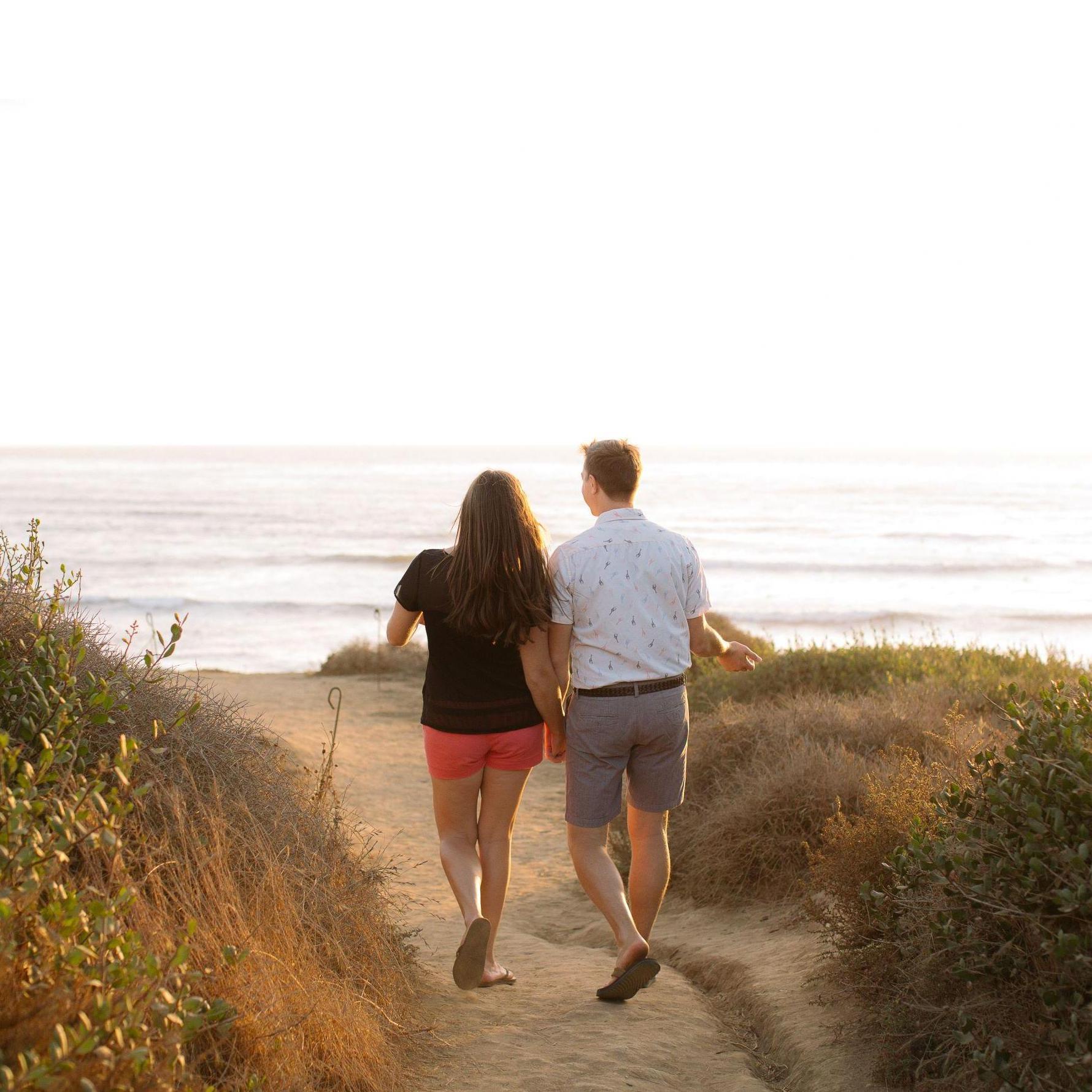 Our engagement photos at Sunset Cliffs with Heidi-O-Photo