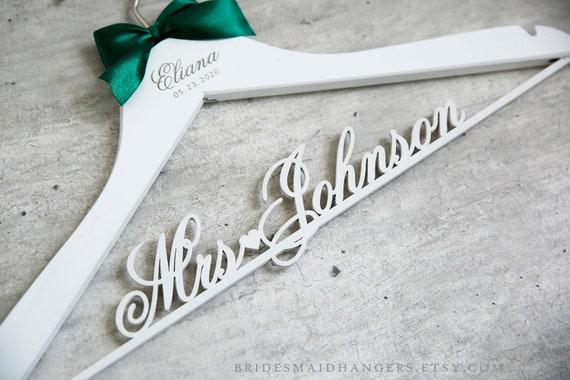 Personalized Wedding Hanger, Bridal Hanger, Custom Name Hanger, Wedding Hanger, Bride Hanger, Personalized Customized Wedding Dress Hanger