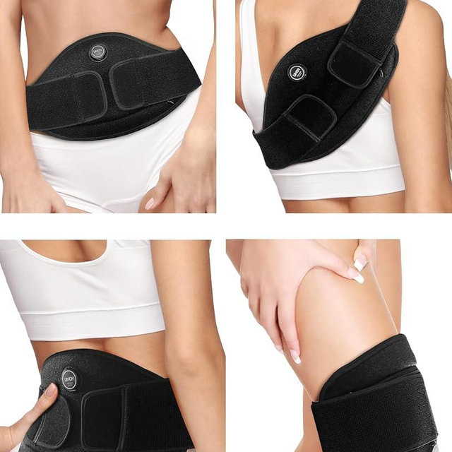 uncn Portable Heating Pad for Cramps, Back Pain Relief, 3000mAh Battery Cordless Period Menstrual Heating Pad Electric Waist Belt Wireless Rechargeable Belly Wrap Wearable Washable