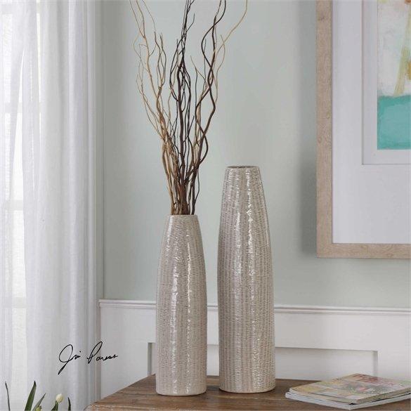 Vase-Sara Ivory/Grey