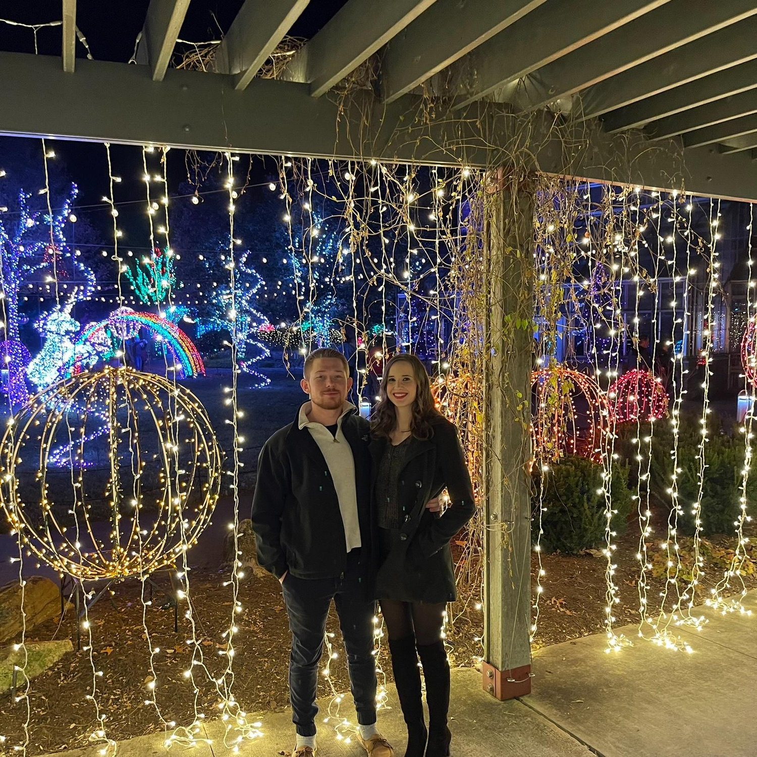 NC Arboretum Christmas light display.