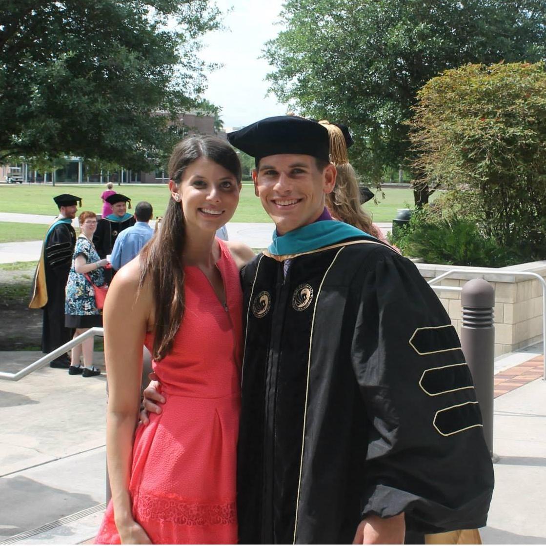 Liam graduating with his DPT 2014