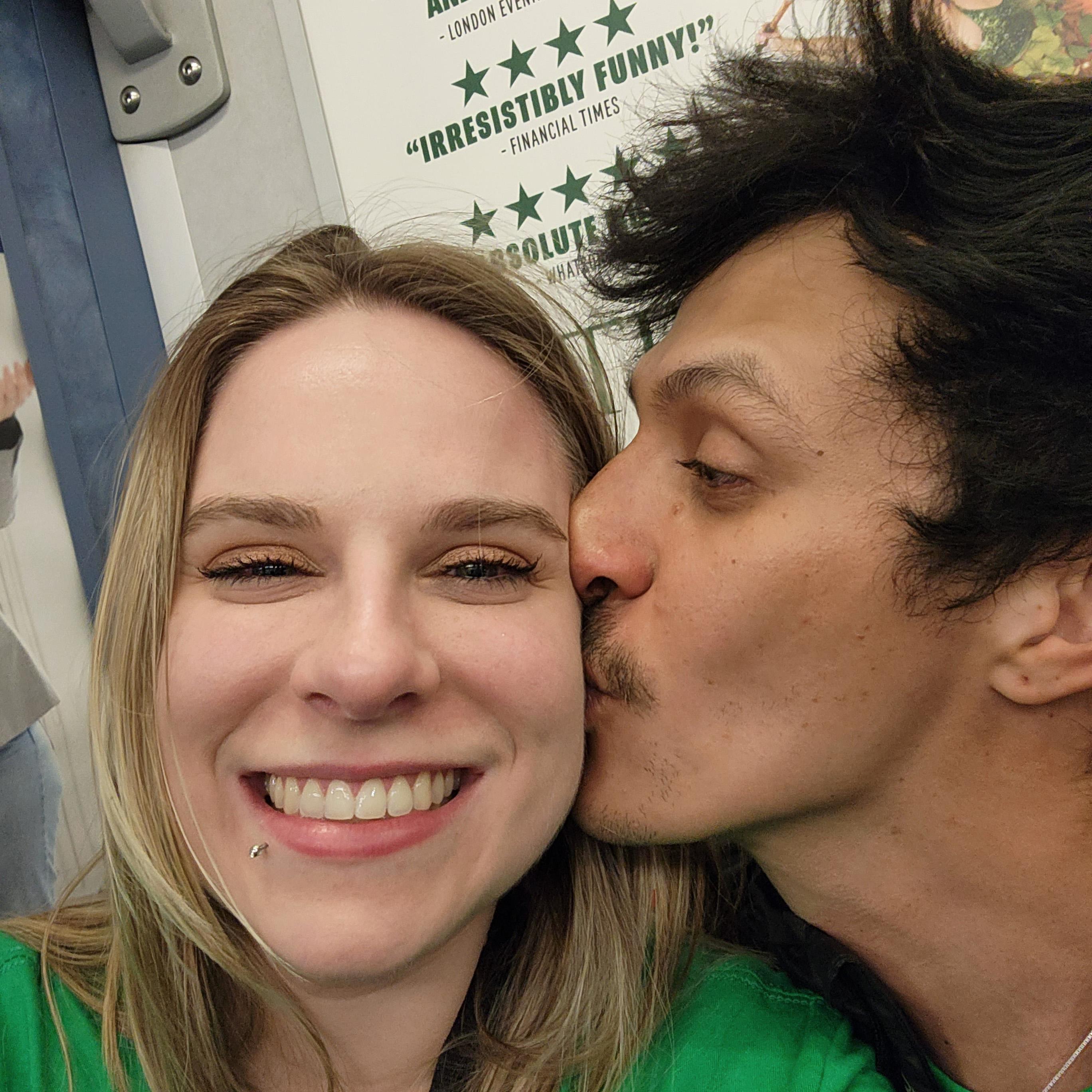 St. Patrick’s Day, on the train home from NYC, March 2023.