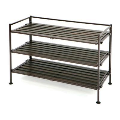 Seville Classics 3-Tier Wood Composite Shoe Rack
