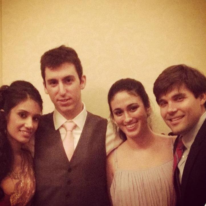 Katie and Jose with the bride and groom at their rehearsal dinner!
Long Island, New York, August 4, 2012