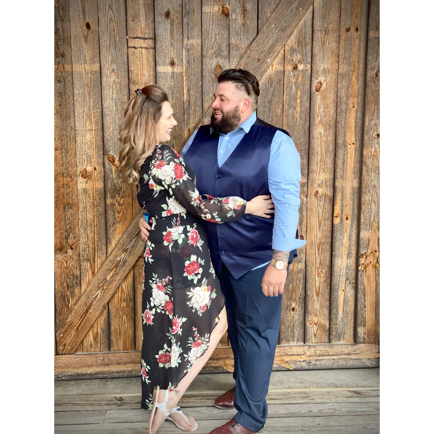The first wedding we attended together- clearly in the feels!
