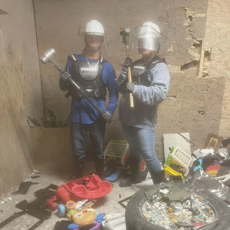 We went to a rage room