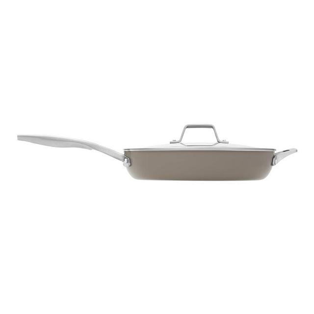 Calphalon® Premier Ceramic Nonstick 12" Frying Pan with Lid, Mushroom Grey