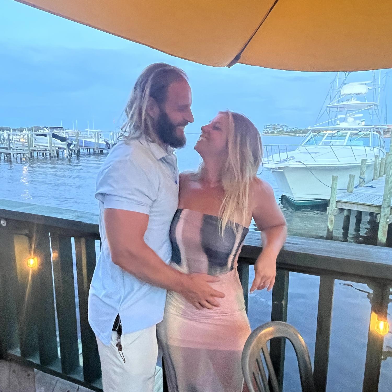 Shannon’s 30th birthday celebration at Bay Cafe, very romantic