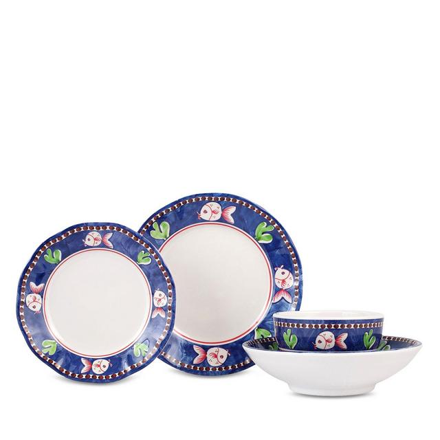 VIETRI Melamine Campagna Pesce 4-Piece Place Setting