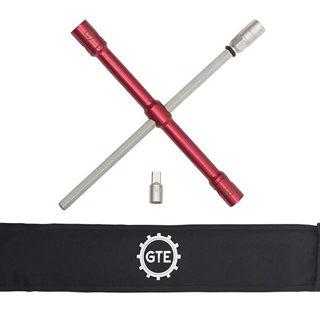 GTE Tools - LugStrong 26" Universal Compact Lug Wrench Set, Super-Strong Tire Iron & Lug Nut Remover - 2X More Torque!  Never Get Stuck on The Road Again!
