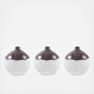 Dauville Mid-Glazed Narrow Top Bud Vase, Set of 3