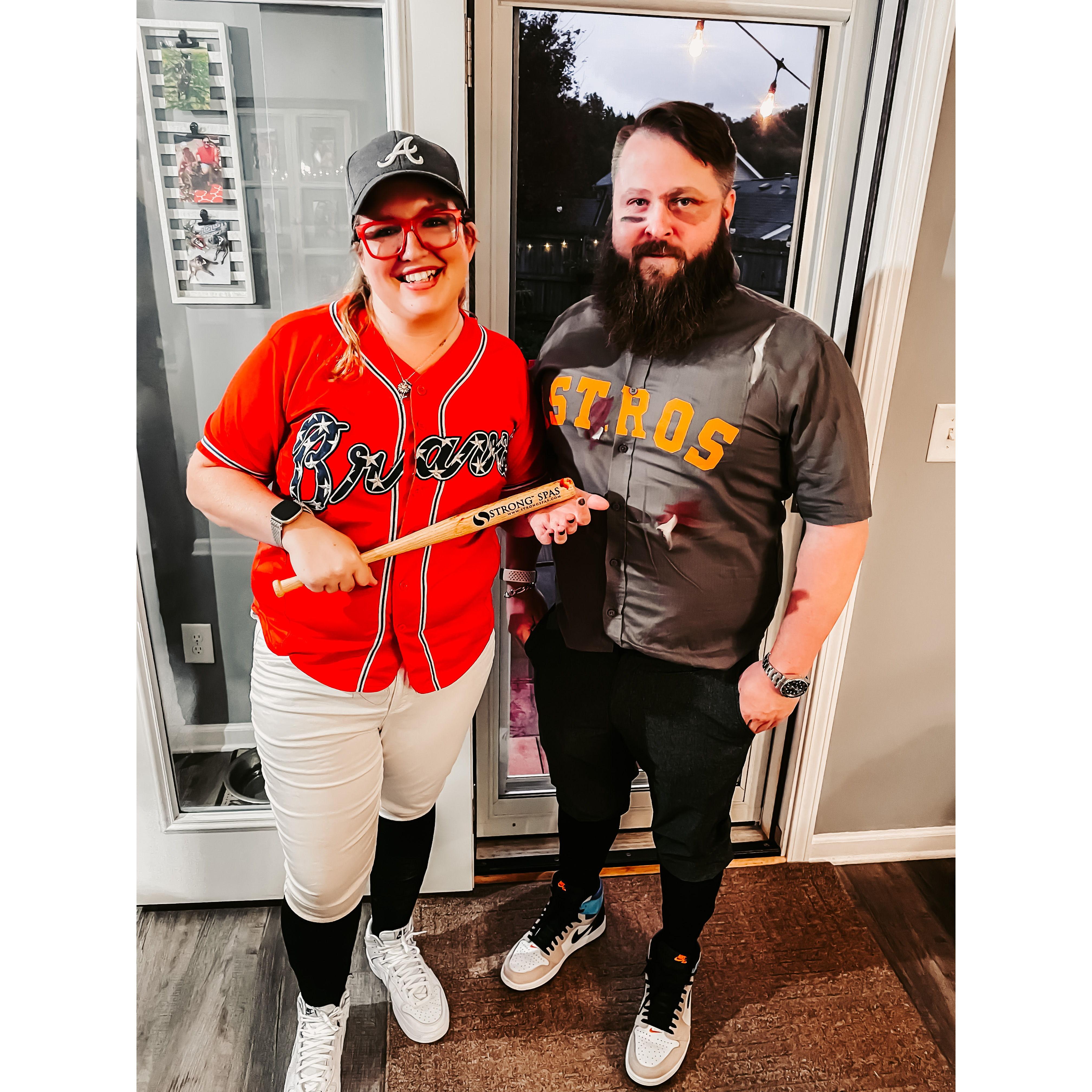 The only time I've gotten him to dress up with me for Halloween