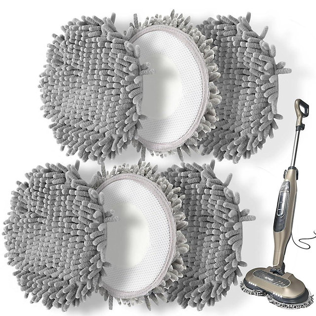 Frescares 6 Packs Steam Mop Pads Replacement Power Pads Compatible with Shark,S8201 S8001 S7001 S7201 S7000AMZ S7000 S7005 S7020 S7001C Dirt Grip Scrub Adsorb Washable Pad