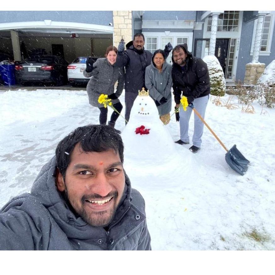 Family snowball fight and the creation of Sunny Jr. :D
