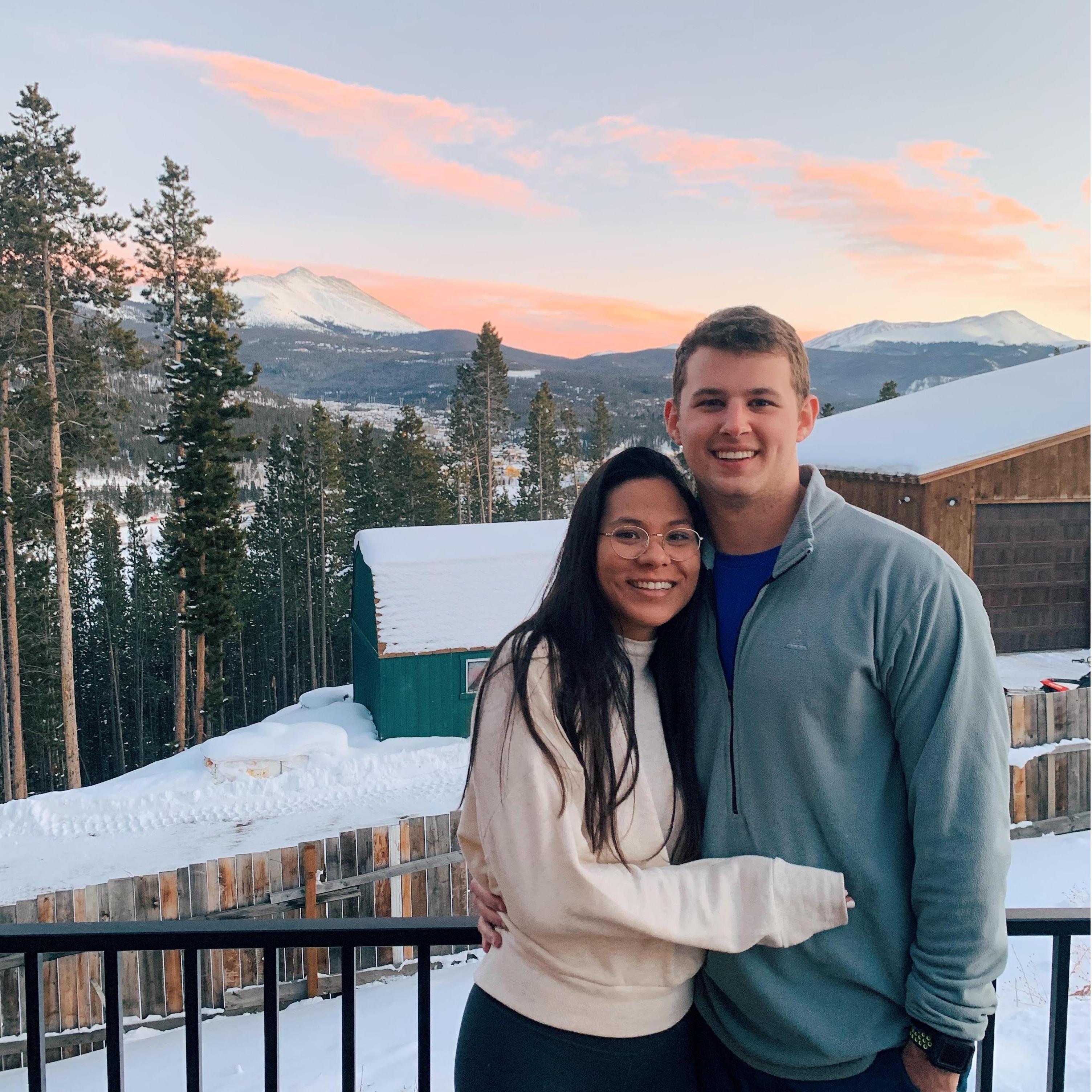 Went skiing a few days after getting engaged!!