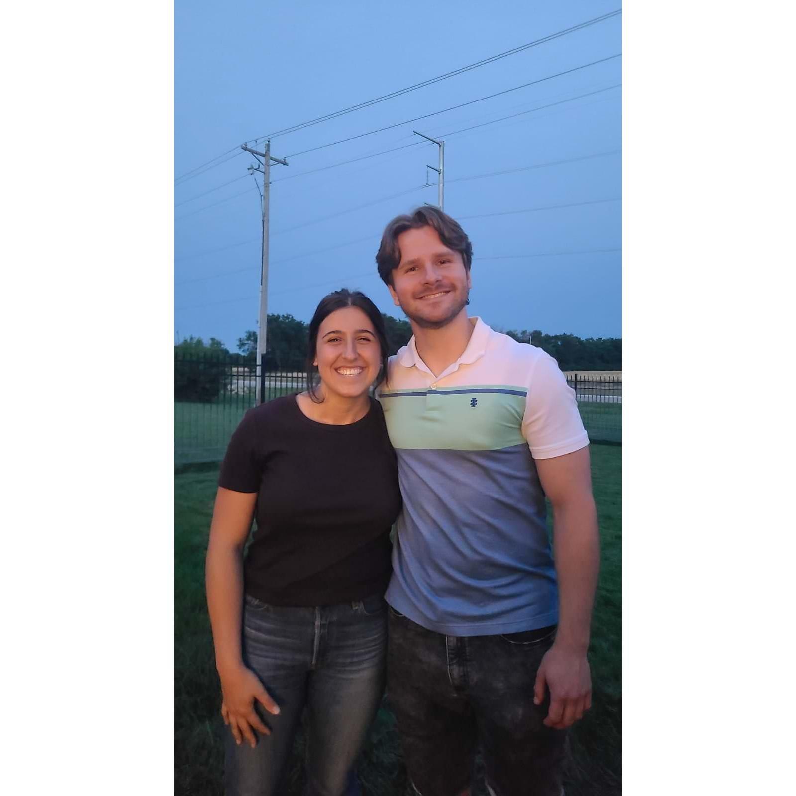 First photo together! thx Laila we may never have gotten a photo if you wouldn't have pushed us 🤪