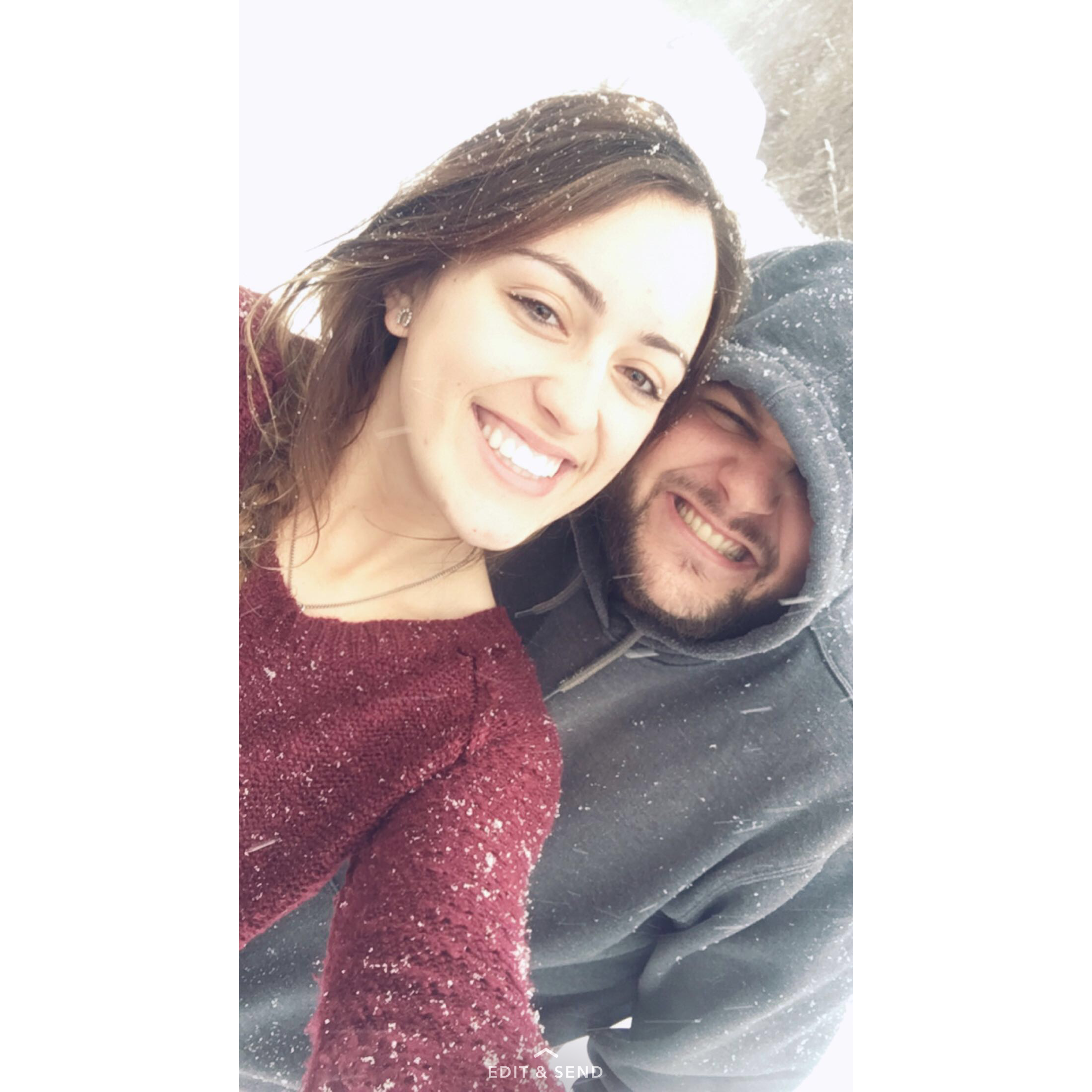 Our first snow together in Pickens