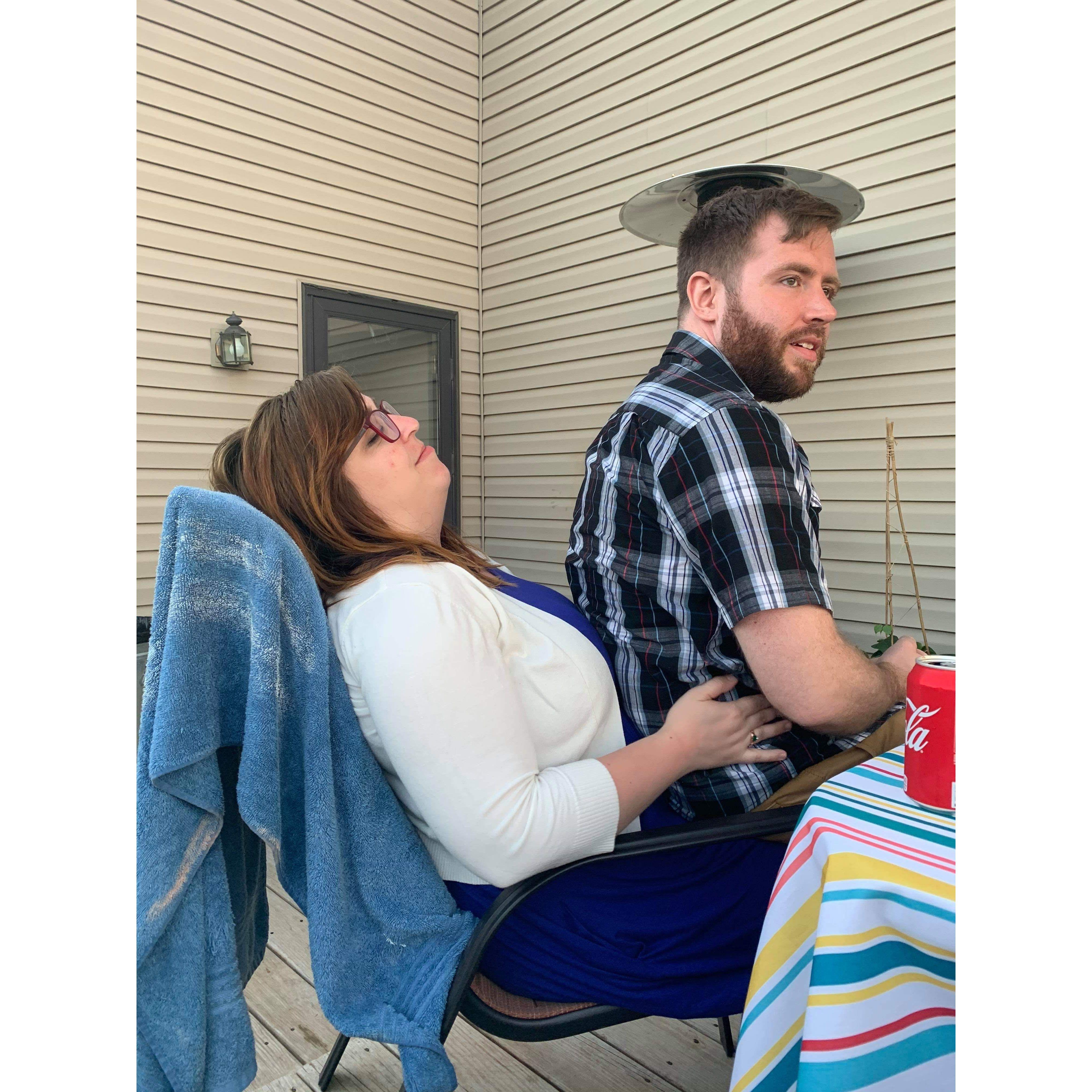 7/4/2020 - Jess met Don's friends and apparently had to share her seat.