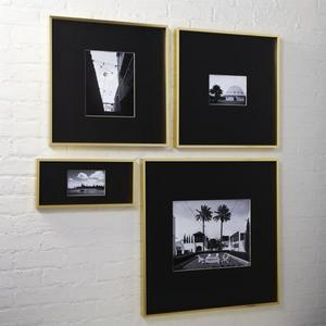 gallery brass picture frames with black mats