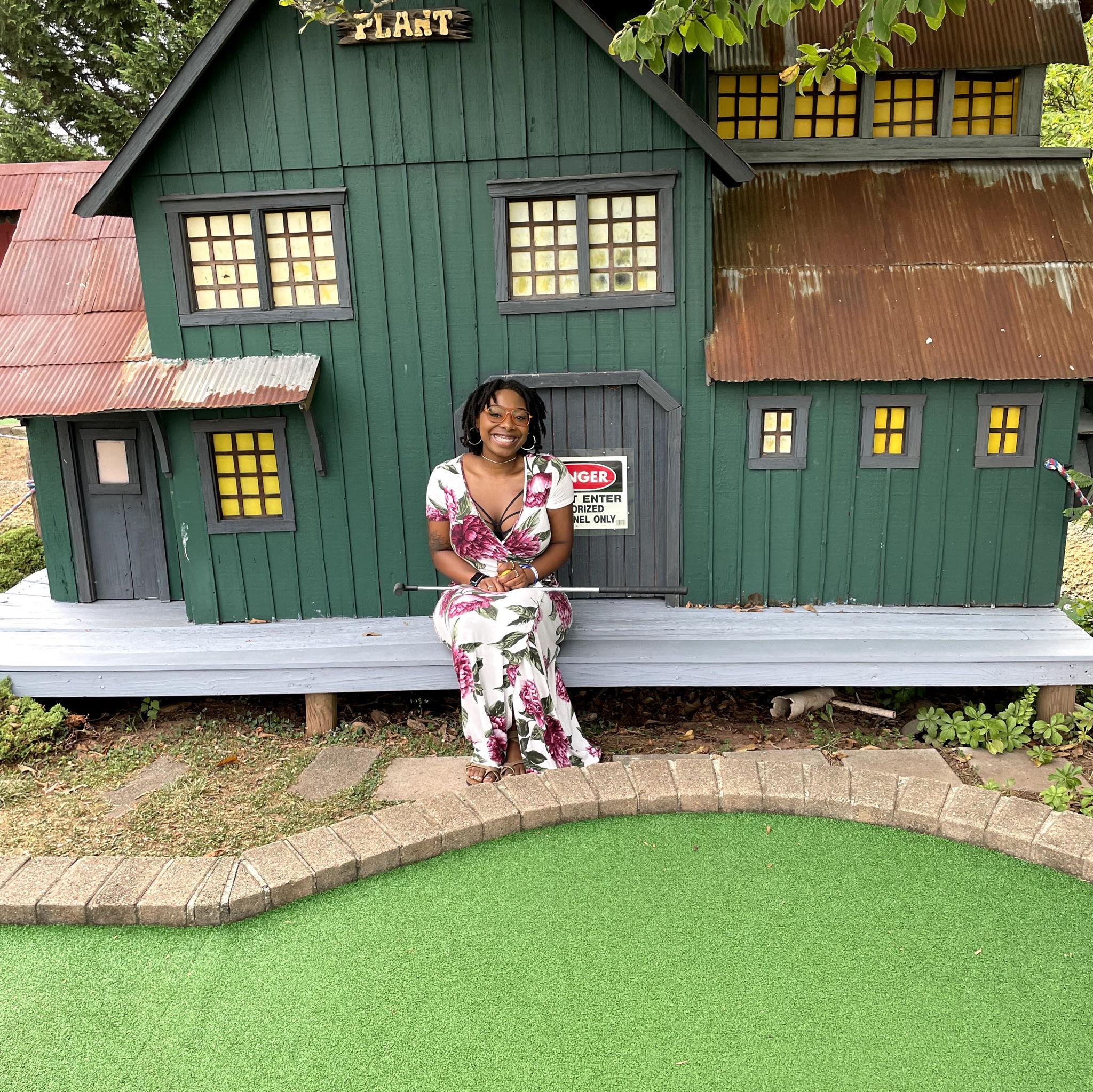 our very first date going mini golfing