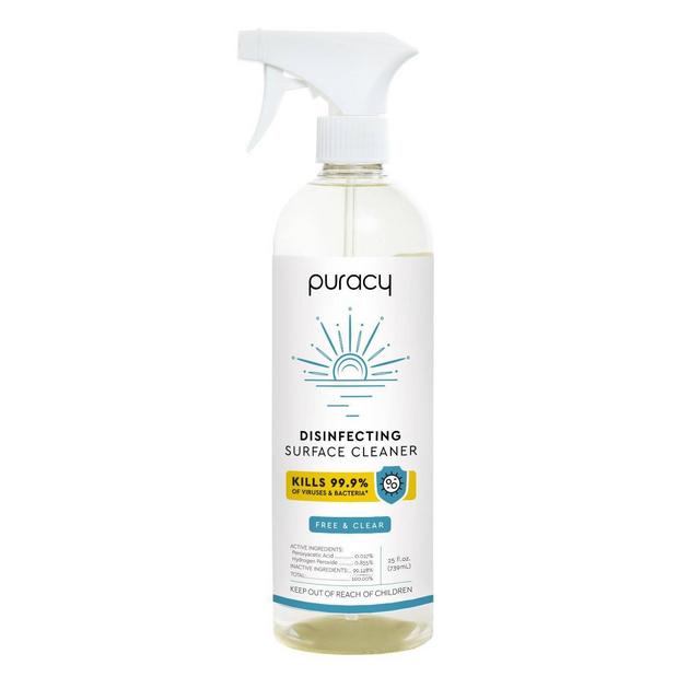 Puracy Disinfecting Surface Cleaner - Free & Clear - 25 fl oz