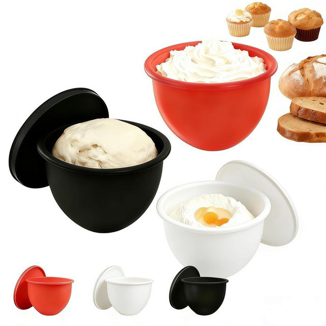 Silicone Bowl Liners for Kitchen Tilt-Head 5-Quart Stand Mixers, 3-Pack Silicone Bowl Liners Sealed Lids, Insert Mixers Replacement Accessories Dishwasher Safe,Suitable for Baking and General Cooking