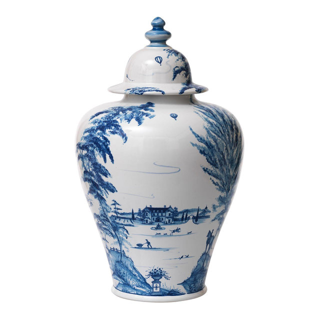 Juliska Country Estate Delft Blue 17" Lidded Ginger Jar