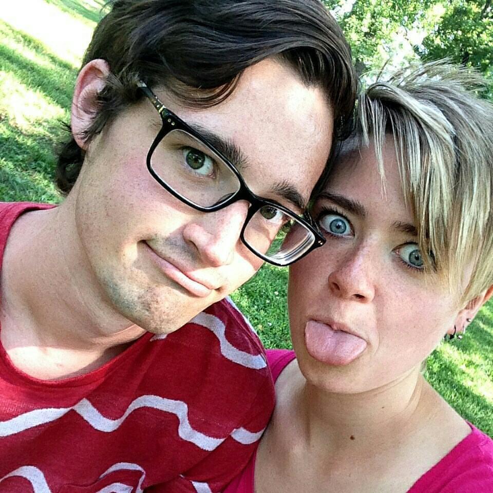 Here we have the first couple's selfie. Lanie had her chopped blonde hair which looked like frosted-tips, and Weston - having yet to upgrade to his grandpa-glasses - looked like a wee, young lad. 4/15