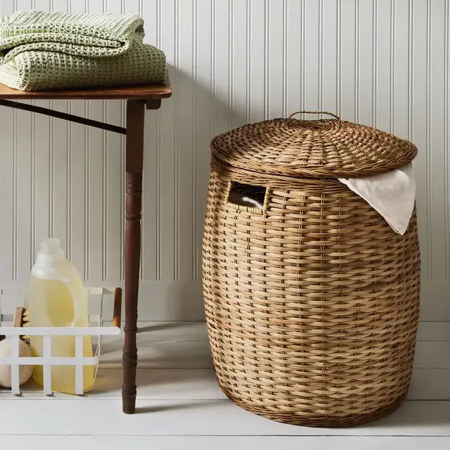 Rattan Laundry Basket with Lid