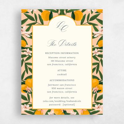 Peach, Orange Wedding Enclosure - Melissa