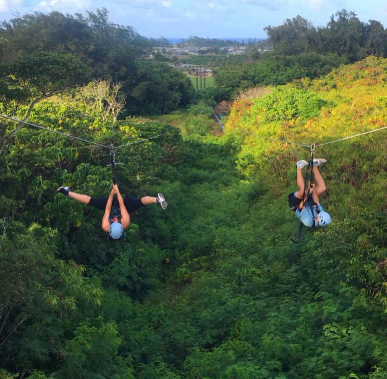 Zip lining in Oahu !