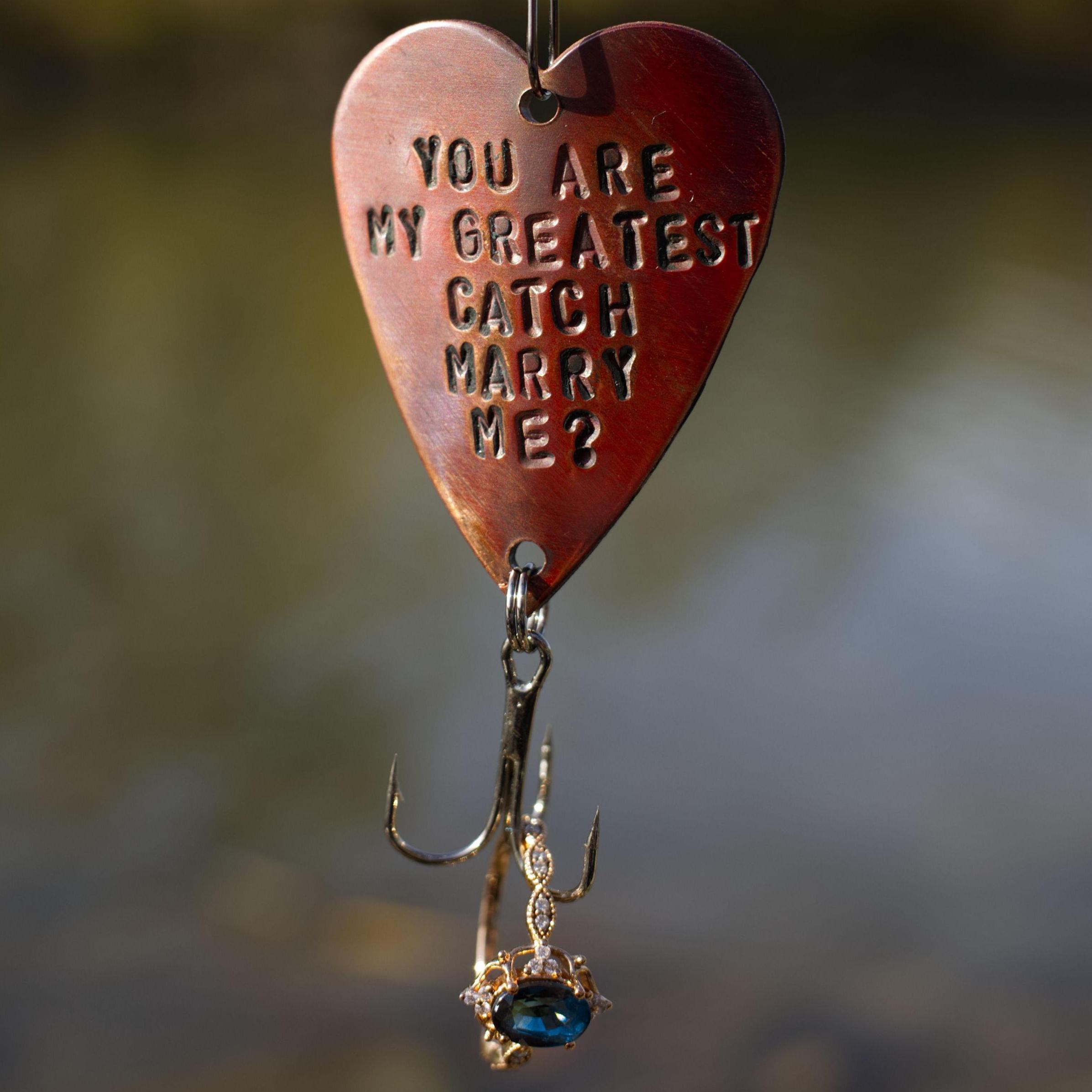 The sweetest proposal while we were fishing